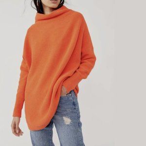 FREE PEOPLE AUDACIOUS OTTOMAN SLOUCHY RIBBED TUNIC SWEATER